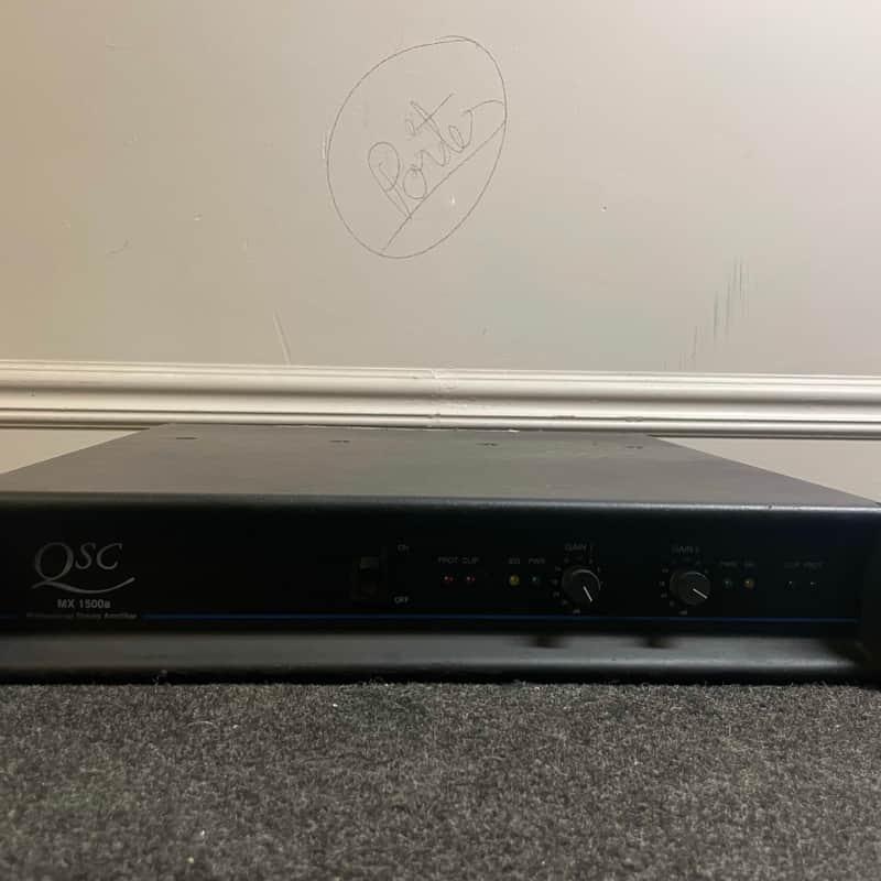 1990s QSC MX1500a Stereo Power Amplifier Black