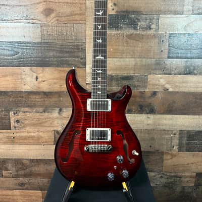 PRS Hollowbody II Piezo Electric Guitar, Custom Color Fire Red Wrap, Hard Case, Free Ship, 171 image 4