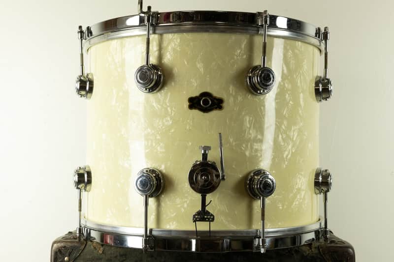 1950s George Way 12x15 Aristocrat "Parade Model" White Marine Pearl Snare Drum