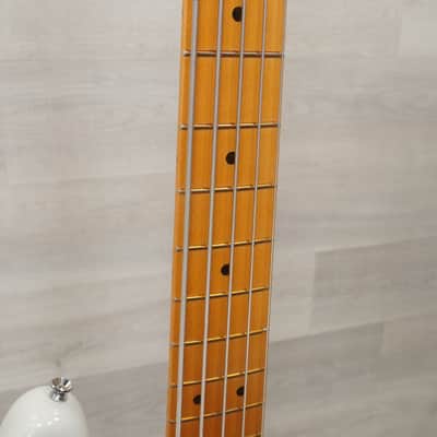 Used Fender American Ultra II Jazz Bass V Bass Guitar White image 10