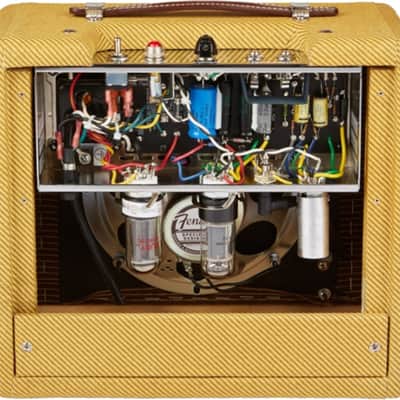 Fender '57 Custom Champ Hand-Wired Electric Guitar Tube Combo Amplifier, 5W, Tweed image 3