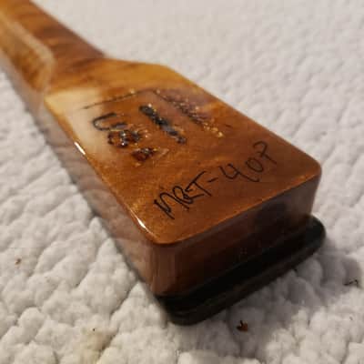 Spectacular USA made,Roasted flame maple neck,Rosewood FB. Killer flame maple head stock.  No fret tangs. Rounded edges. Made for a Tele body #MRT-40P-" You never felt frets like this. image 3