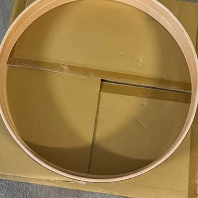 23” Classic Maple Bass Drum Hoops Pair - Vintage Black Oyster image 5