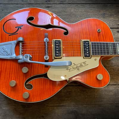 2017 Gretsch USA Custom Shop G6120WCST in Orange with orig. hard shell case and case candy image 25