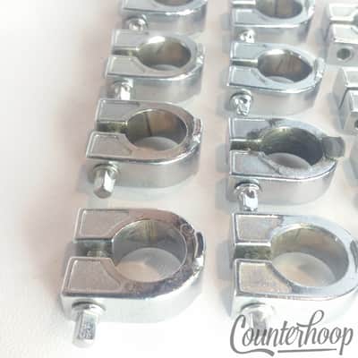 Gibraltar 7/8"Memory Locks Set 14x Chrome Stand/Mount Tube Clamp Parts 8w/T-rods image 2