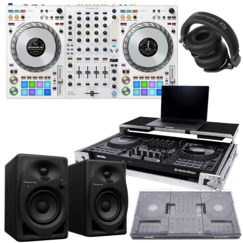 Pioneer DJ DDJ-FLX10 Controller, Headphones, Decksaver & Headliner FLIGHT CASE