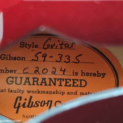 2012 Gibson Custom Shop ES-335 ’59 Reissue Sparkling Merlot - Super Limited Edition *MINT CONDITION* 1959 ES335 ES355 M2M Mod Collection image 25
