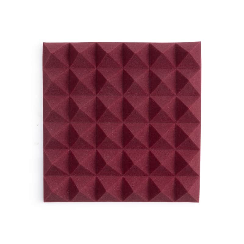 Gator 4 Pack of Burgundy 12x12" Acoustic Pyramid Panel image 1