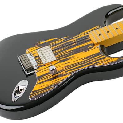 Used Partscaster S-Style Electric Guitar Gloss Black w/Bare Knuckle Humbucker & High End Parts #NSN image 2