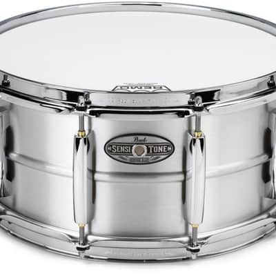 Pearl Sensitone Heritage Aluminum Alloy Snare Drum - 6.5 inches x 14-inch  Brushed Aluminum image 2