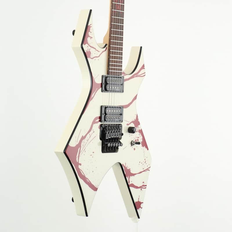 B.C.Rich JJSW2 Joey Jordison Signature Warlock II White with Blood