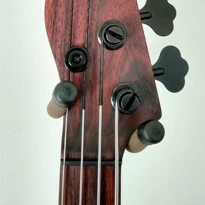 Lefty Warmoth Custom-T Telecaster Bass with Koa Top and Rosewood Neck image 8