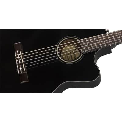 Fender CN-140SCE (Black) - 4/4 classical guitar image 5