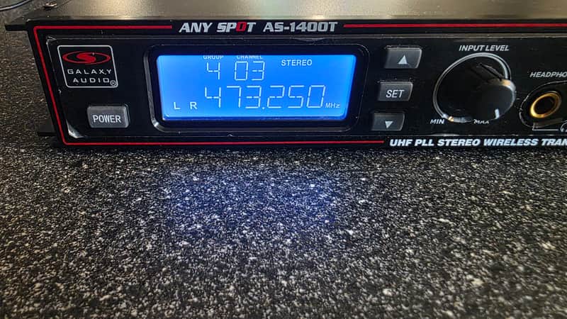 Galaxy Audio AS1400 Wireless In-Ear Monitor System Transceiver Rackmount P-Band 470-505MHz Pro Stage Studio image 1
