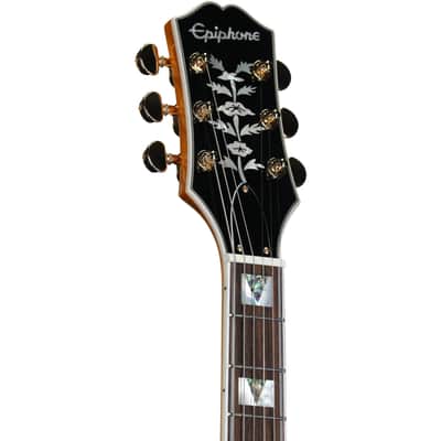 Epiphone Sheraton Semi-Hollowbody Electric Guitar (with Gig Bag), Natural, with Gold Hardware, Open Box (Very Good) image 4