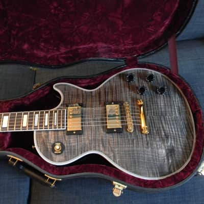 2012 Gibson Custom Shop Les Paul Custom Trans Black with AAAAA (5A) Hand Selected Flame Maple Top! image 10