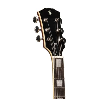 Stagg SEL-STD VSB Standard Series Solid Mahogany Body Archtop Set-in Neck 6-String Electric Guitar image 7