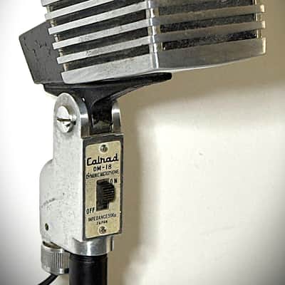 Rare 1960's Calrad DM-18 Dynamic Microphone, works, original element, with stand image 5