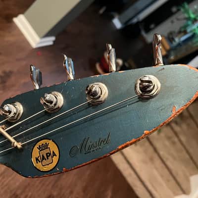Kapa Minstrel 4 String Bass 60s Blue image 8