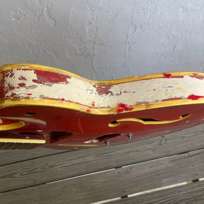 PROJECT Mosrite Celebrity vintage, electric guitar project 60s - Red husk electric guitar image 16