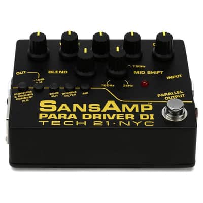 Tech 21 PMDI V2 SansAmp Para Driver DI V2 Guitar Bass Effects Pedal Bundle w/... image 3