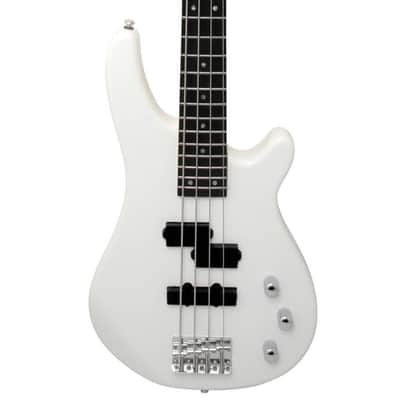Redwood RB160 Beginners Electric Bass Guitar - White image 2