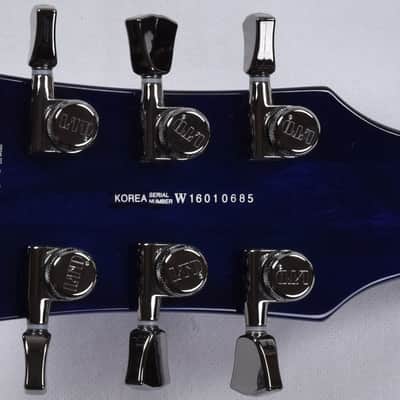 ESP LTD Deluxe EC-1000 Electric Guitar in Swirl Blue Finish image 9