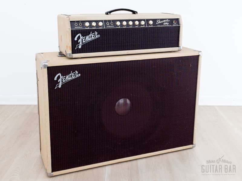 1962 Fender Showman Blonde Brown Panel Vintage Piggyback Tube Amp 1x15 Tone Ring w/ JBL D130F image 1