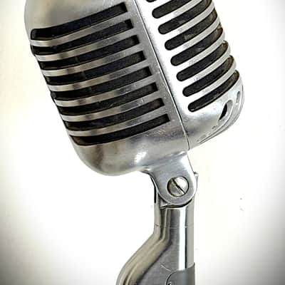 Vintage 1940s Shure 55 Dynamic Microphone, gorgeous & working, w/stand-cable image 10