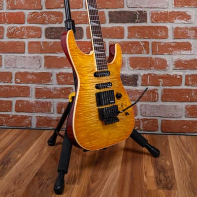 Jackson USA Custom Shop Soloist Archtop Flame Maple Top Transparent Amber 1989 w/OHSC image 3