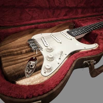 Sargent Guitars SG-2026-01 | One-Piece Aged Acacia Koa Hardtail Strat | Lindy Fralin Real '54 Pickups | Warmoth Neck | 8.6 lbs | NEW Build | w/New Fender Poodle Case image 6