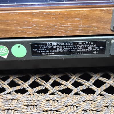 Pioneer PL-51A DC Servo Direct Drive Vintage Record Player Turntable image 10