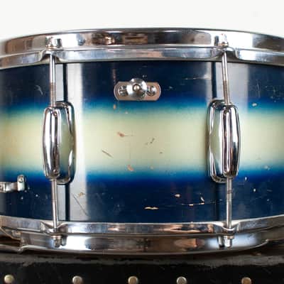 1960 Slingerland 7x14 Blue & Silver Duco Student Model Snare Drum image 5