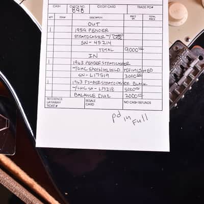 Fender Stratocaster 1963 - Black - Kirk Hammett image 12