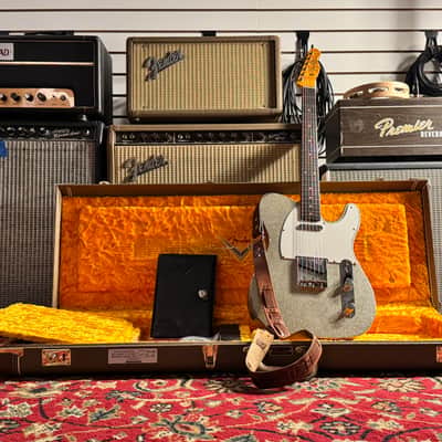 Fender Custom Shop Limited 1961 Telecaster Relic Silver Sparkle - Wildwood Video Demo image 16