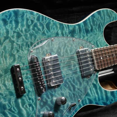 MusicMan BFR Steve Morse LTD 2017 - Tahitian Blue Quilt image 2