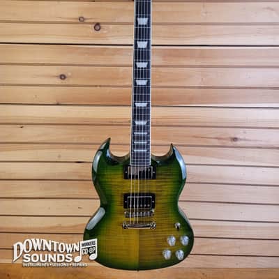 Epiphone SG Modern Figured Electric Guitar with Epiphone Premium Gig Bag - Iguana Burst image 2