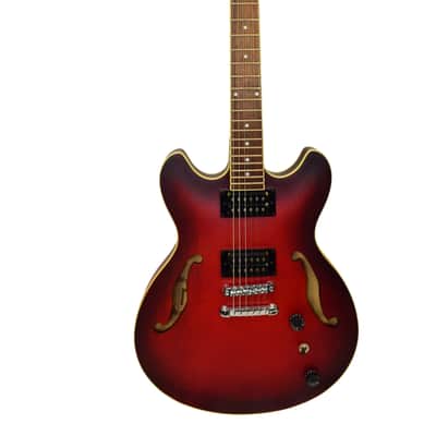 Ibanez Artcore AS53 Semi-Hollowbody Electric Guitar, Sunburst Red Flat