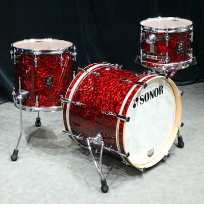 Sonor Momentum Beech Drum Kit 20-12-14in - Red Pearl image 2
