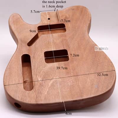 Left Hand TL Electric Guitar Body Okoume Wood Guitar Barrel image 4
