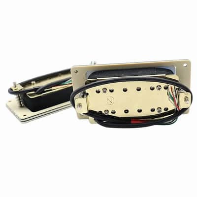 White Pearl Large Pole Guitar Humbucker Pickups Neck and Bridge Set image 6