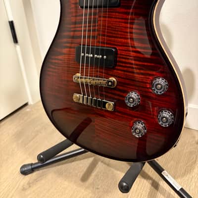 PRS McCarty 594 Soapbar Wood Library 10-Top Brazilian Rosewood Fretboard, Korina Body - 2018 - Fire Red Burst image 2