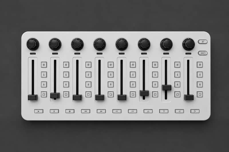 Immagine M-VAVE SMC-PAD Wireless MIDI Controller – 16 RGB Pads, 8 Knobs, USB-C & Bluetooth Drum Pad - 1
