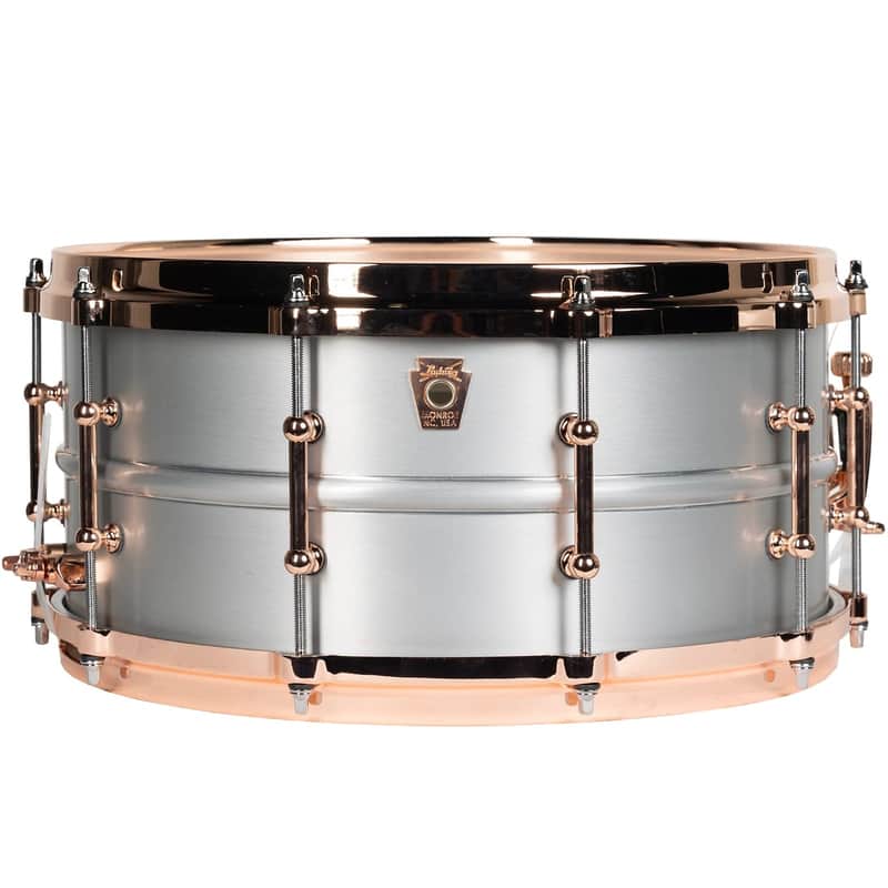 Ludwig LM405DTC Acrophonic 6.5x14" 10-Lug Snare Drum with Copper Hardware image 1