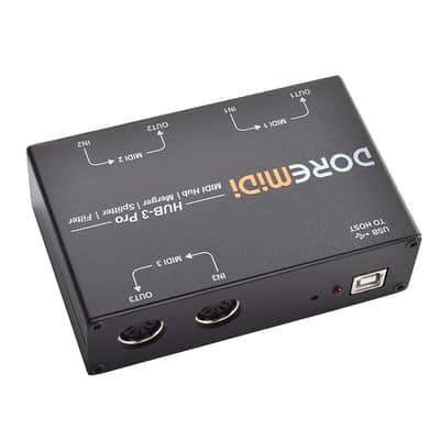 DOREMiDi MIDI HUB-3 Pro Supports Connecting MIDI DIN Devices To Computers MIDI Port Routing and MIDI Message Filtering image 2