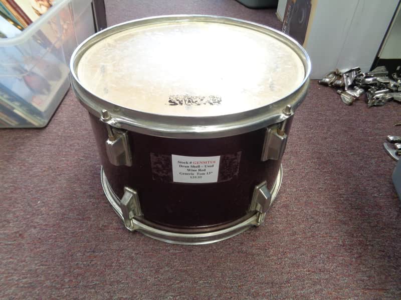 Generic 13" Tom Drum Shell Wine Red image 1