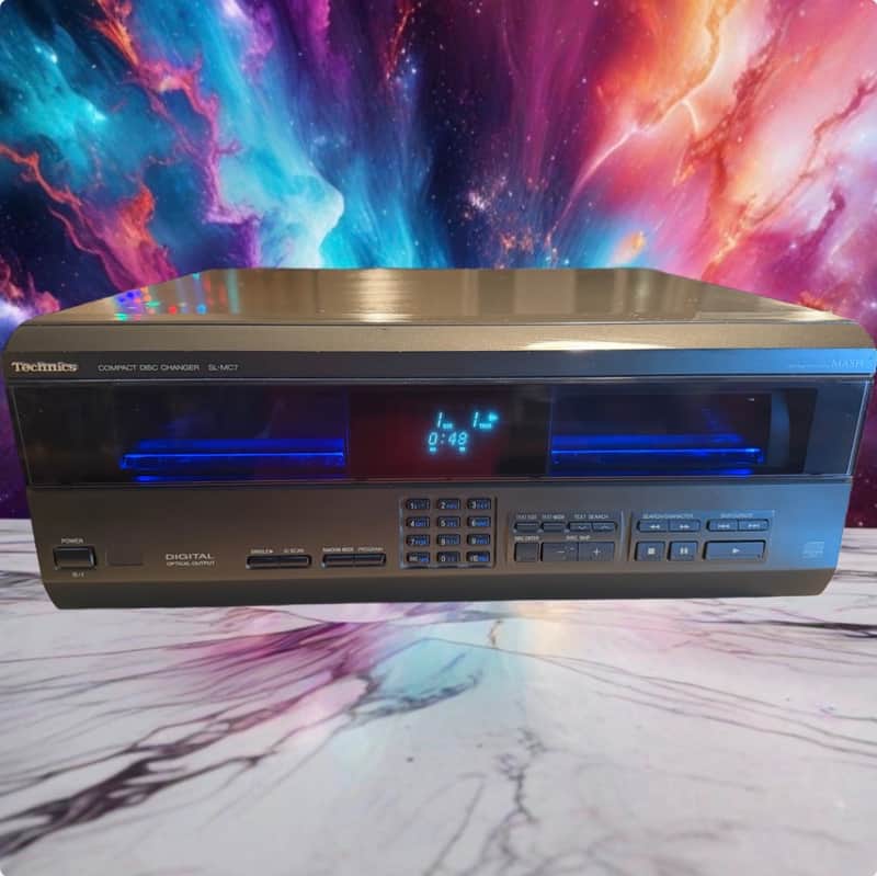 Technics SL-MC7 110+1 CD Changer Player Optical Output W/ Remote Serviced Beauty