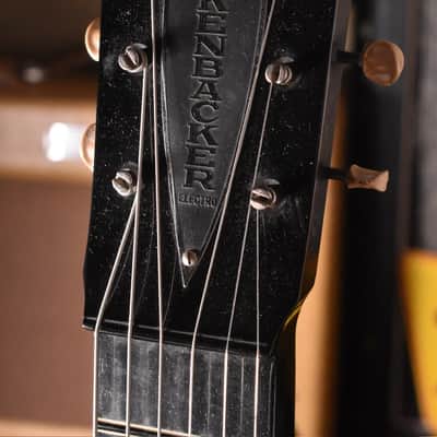 Rickenbacker Electro Model B Lap Steel with white plates with 1930s matching Amp 1930-1940 - Black image 3
