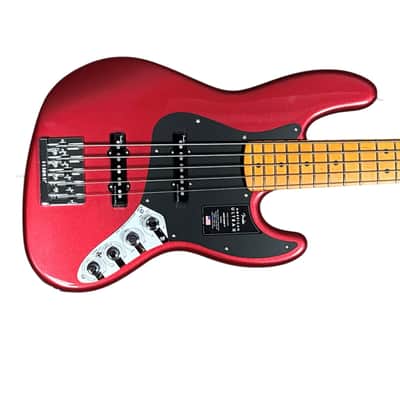 Fender American Ultra II Jazz Bass (5), Sinister Red / Maple *IN STOCK* image 1