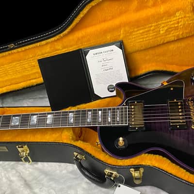 NEW! Gibson Dealer Select Custom Shop Les Paul Custom Purple Widow AAA Figured Flame Top - Authorized Dealer - 9.9 lbs - G07675 image 16